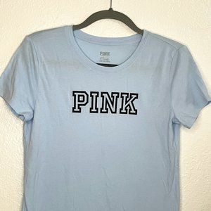 Victoria Secret Pink Blue T-Shirt. Size Small.